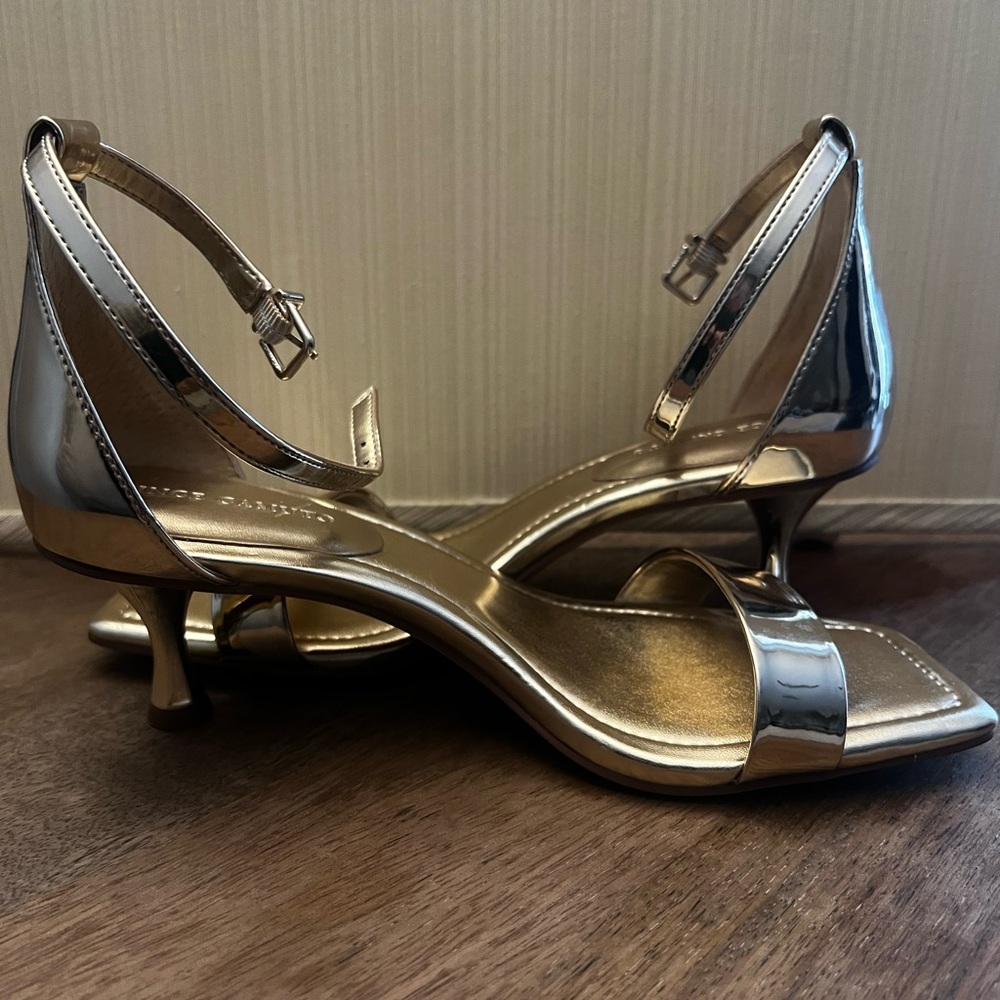 Vince Camuto, Vinkely Square Toe Kitten Heel Sandal (Women) Size 7